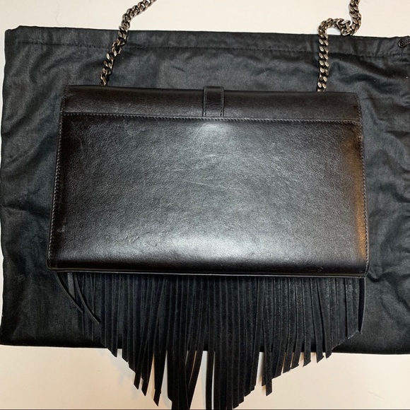 Yves Saint Laurent YSL Fringe Monogram Purse Bag - Picture 6 of 9